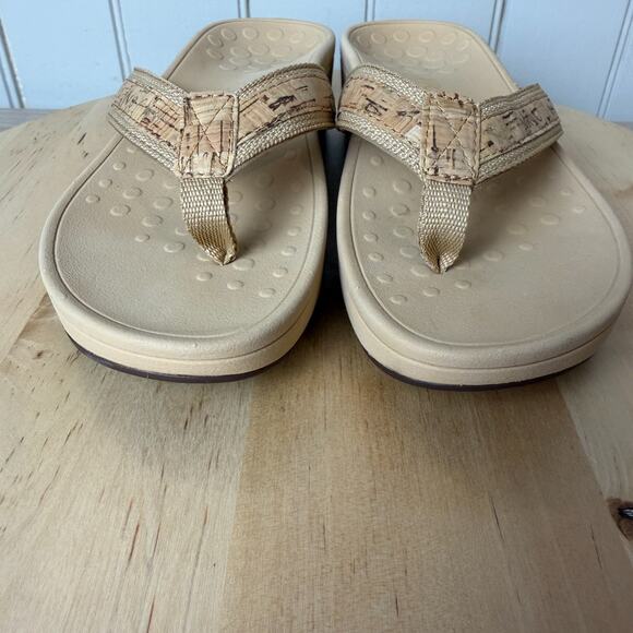 VIONIC Womens Pacific Hightide Platform Sandal Gold Cork Size 5 TVW4895 Comfort - Picture 5 of 14